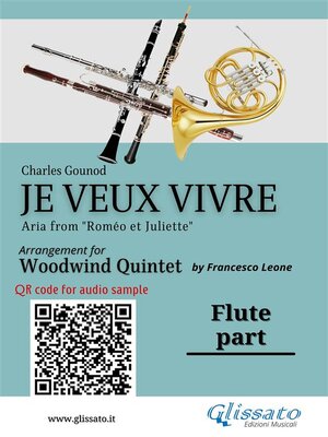 cover image of Flute part of "Je veux vivre" for Woodwind Quintet